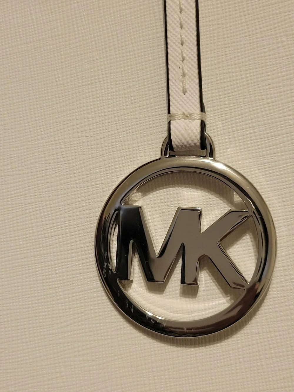 Michael Kors Chalk White Leather Tote and Wallet Set